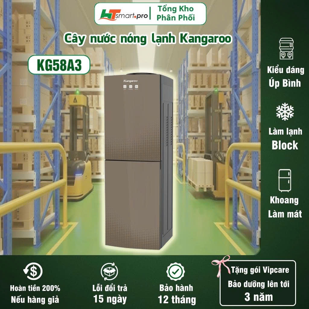 Cây nước nóng lạnh Kangaroo KG58A3 cây nước lạnh sâu, công nghê Block- Bảo hành 12 tháng chính hãng-