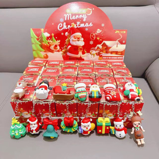  Blindbox Móc Khoá Ông Già Noel Baby Three Cabybara Labubu Hộp Quà Bí Mật 24 Móc Khóa Dễ Thương Đồ Trang Trí Túi Ba Lô 