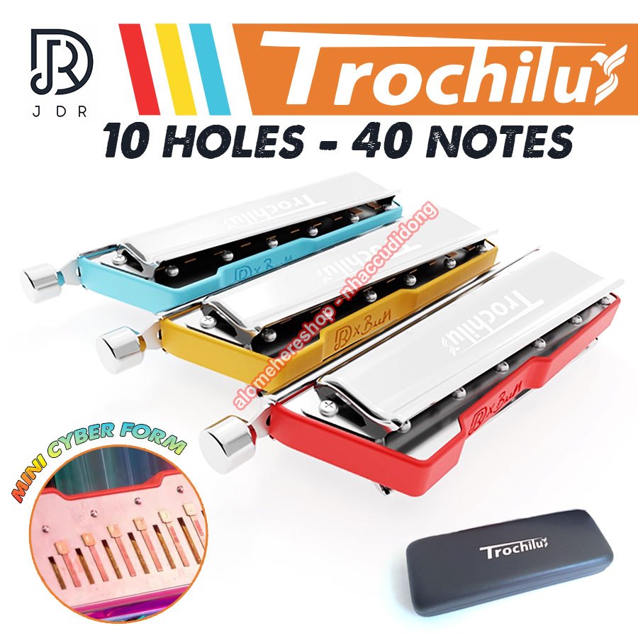 Kèn Harmonica Chromatic JDR Trochillus Key C