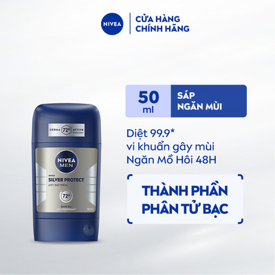 Sáp Ngăn Mùi NIVEA MEN Phân Tử Bạc (50 ml) - 83181