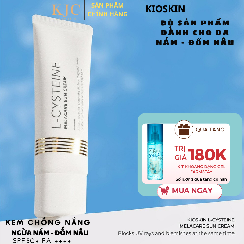 Kem Chống Nắng L-Cysteine 5000ppm Làm Sáng Da Và Hỗ Trợ Ngừa Nám - KIOSKIN L-CYSTEINE MELACARE SUN C