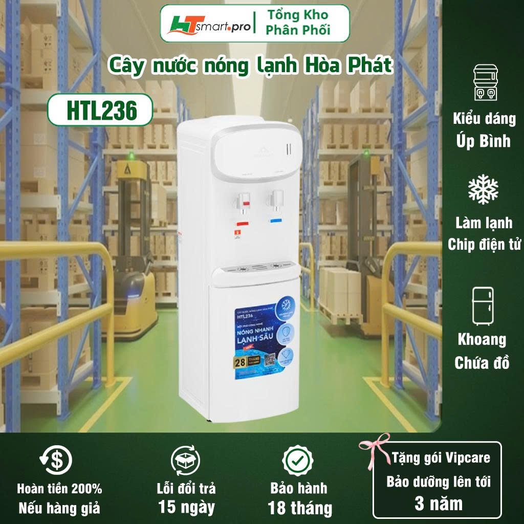 Cây nước nóng lạnh Hòa Phát HTL236 Bình Úp, bảo hàng chính hãng  - HTSMART.PRO