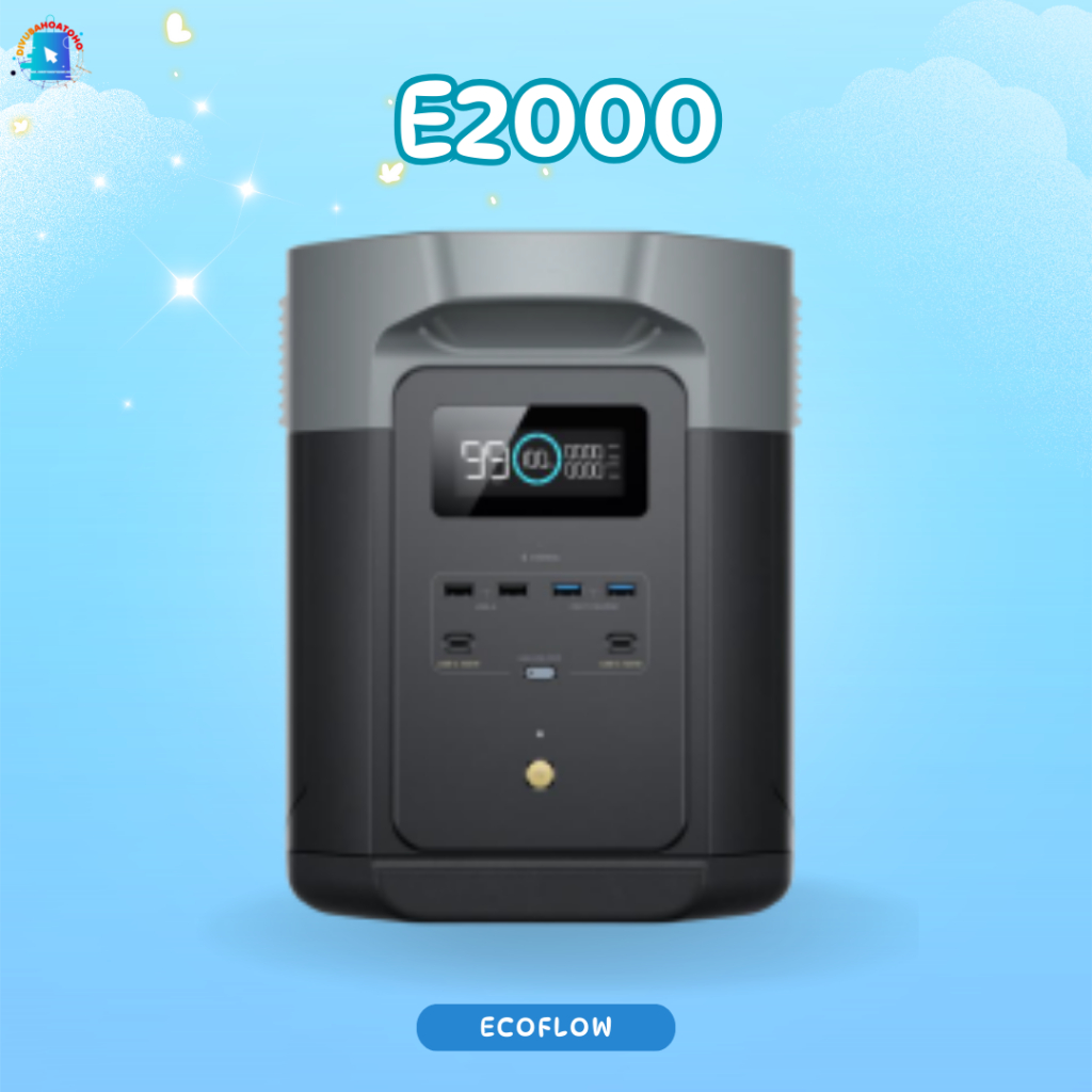 Trạm Sạc Điện Ecoflow E2000 - Sạc Tích Điện Thông Minh, Dung Lượng Lưu Trữ 2048Wh