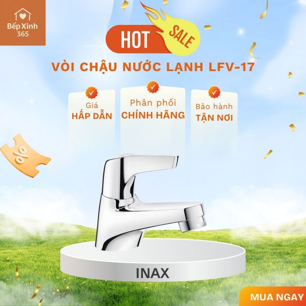Vòi chậu nước lạnh INAX LFV-17 - Cao Cấp, Sang Trọng, Thiết Kế Hiện Đại