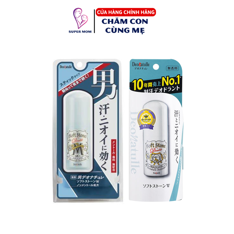 Lăn khử mùi đá khoáng Nhật Bản Soft Stone Crystal Stone không màu không mùi