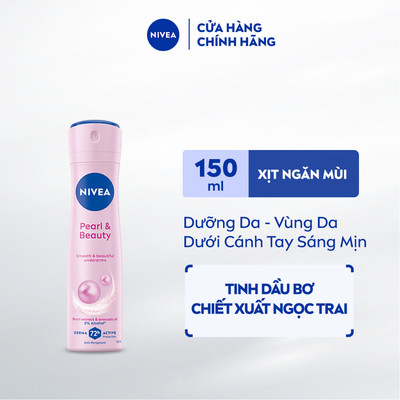 Xịt Ngăn Mùi NIVEA Pearl&Beauty Dưỡng Sáng Da Ngọc Trai 150ml / Xịt Khử Mùi Nữ - 83731