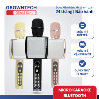  Micro karaoke bluetooth không dây nhỏ gọn sang trọng GrownTech YS 91 âm bass vang hỗ trợ thu âm 