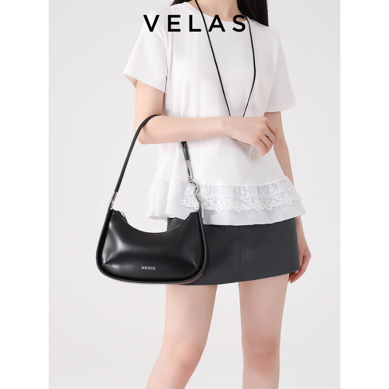 [V13] Túi xách đeo vai VELAS túi xách tặng bạn, người yêu sang chảnh xinh màu đen da PU mang đi làm, đi chơi | BigBuy360 - bigbuy360.vn