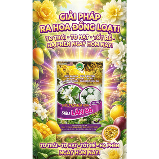  Phân bón Siêu Lân 86 1kg  nhập khẩu Mĩ giúp tạo mầm hoa,tăng kích thích rễ to củ đậu trái 