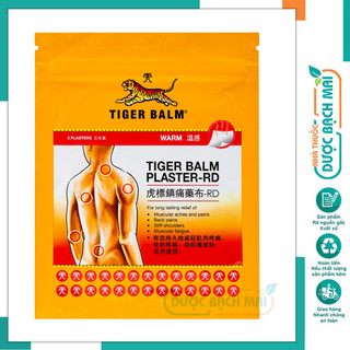  Cao dán nóng con hổ Tiger Balm kèm thêm miếng dính giảm nhanh đau nhức mỏi cơ lưng cổ vai gáy 