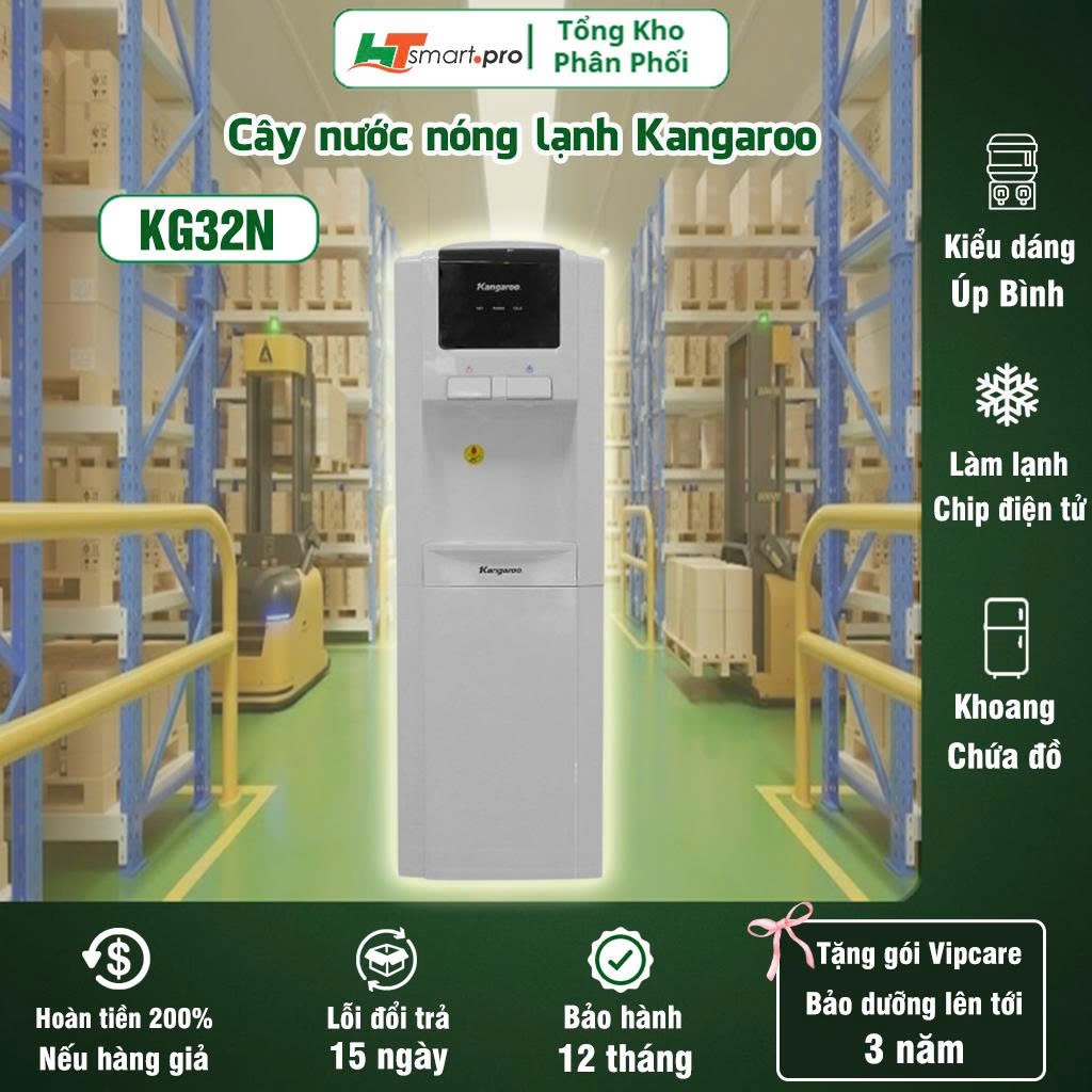 Cây nước nóng lạnh Kangaroo KG32N, Hàng chính hãng bảo hành 12 tháng - HTSMART.PRO