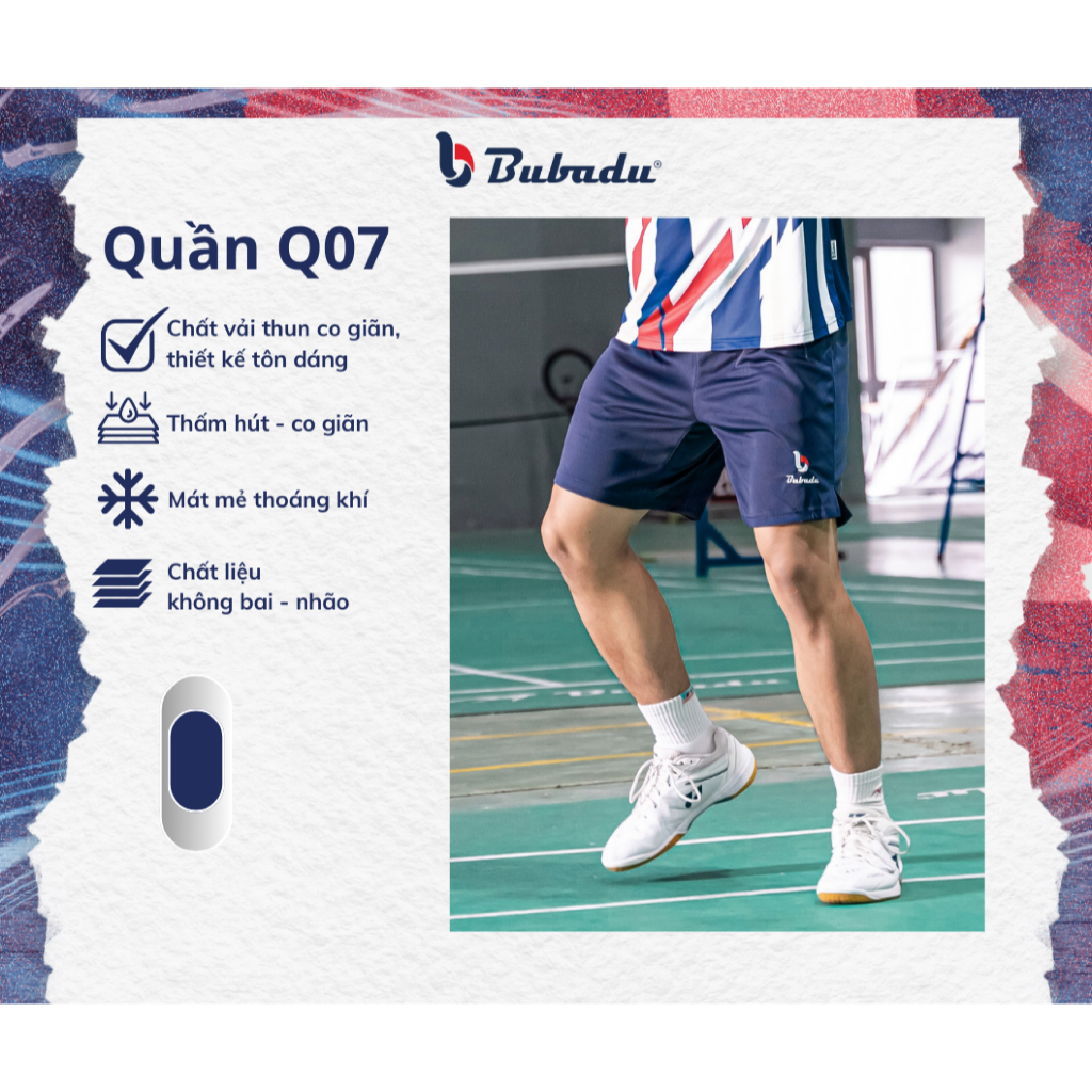 [CHÍNH HÃNG BUBADU] QUẦN BUBADU LYNX Q07 NEW CHÍNH HÃNG SPORT NAM CẦU LÔNG
