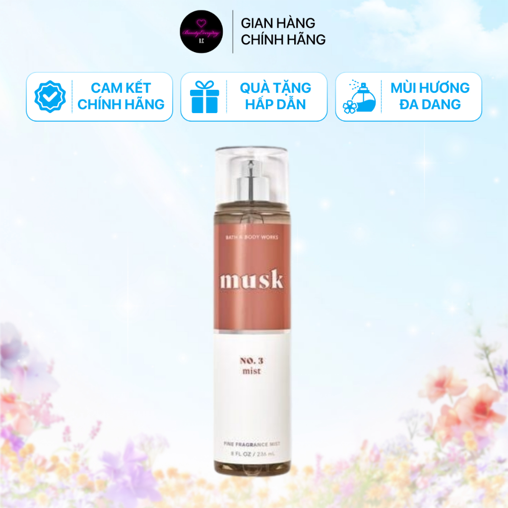 MUSK NO.3 - Body Mist  - Xịt Thơm Toàn BBW - Vial/sample/mẫu thử 2ml/5ml/10ml - Nhẹ nhàng tinh tế