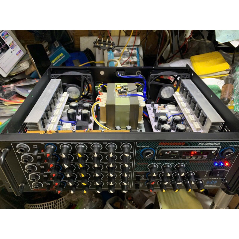 Cục đẩy công suất liền vang 909blue 5line micro 2400w