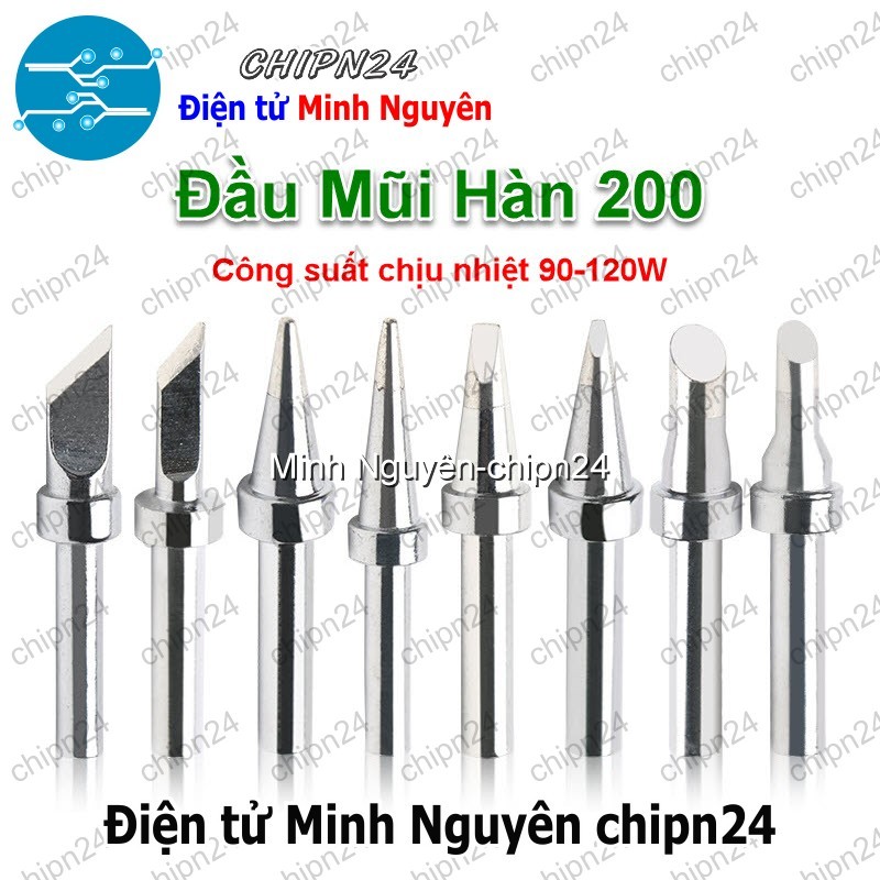 [1 cái] (K22-K25) Đầu Mũi Hàn 200 (Dao/Vát/Phẳng/Nhọn) - [Chọn Loại]
