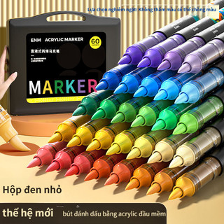  Mềm đầu acrylic đánh dấu bút sinh viên mỹ thuật đặc biệt không độc hại có thể gập lại màu sắc học tập vật tư 60 80 màu 