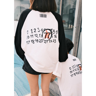  TRAFFY Se7ven Martini Raglan Áo Thun Raglan Tay Dài Starboy Stargirl Form Oval Cotton 2c Unisex 