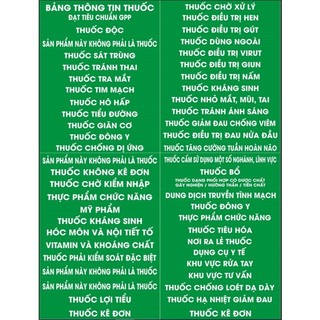 Decal Dán Tủ Nhà Thuốc Tây - Tem Dán Tủ Thuốc