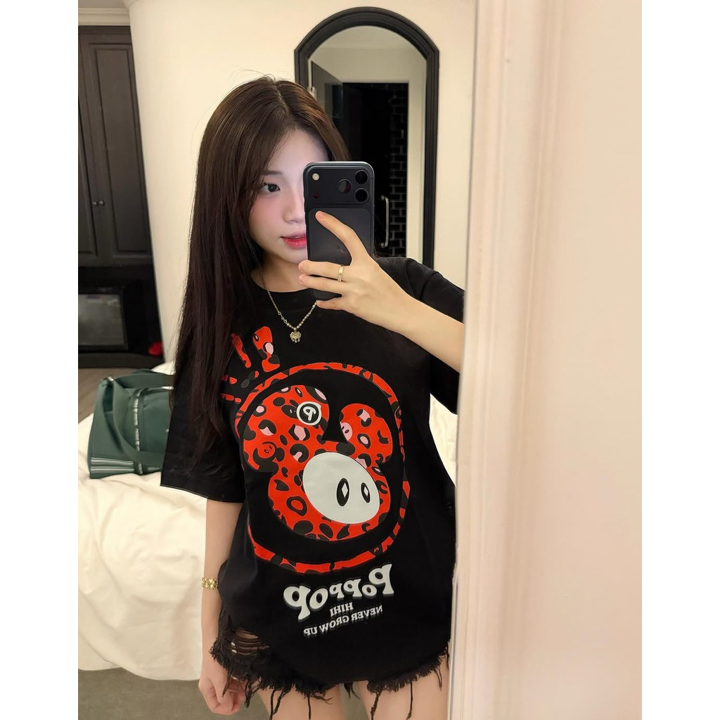 ( MẪU MỚI ) Áo Thun POPPOP Chất Cotton 100% Dày Dặn - Áo Thun Nam Nữ Hình Poppop