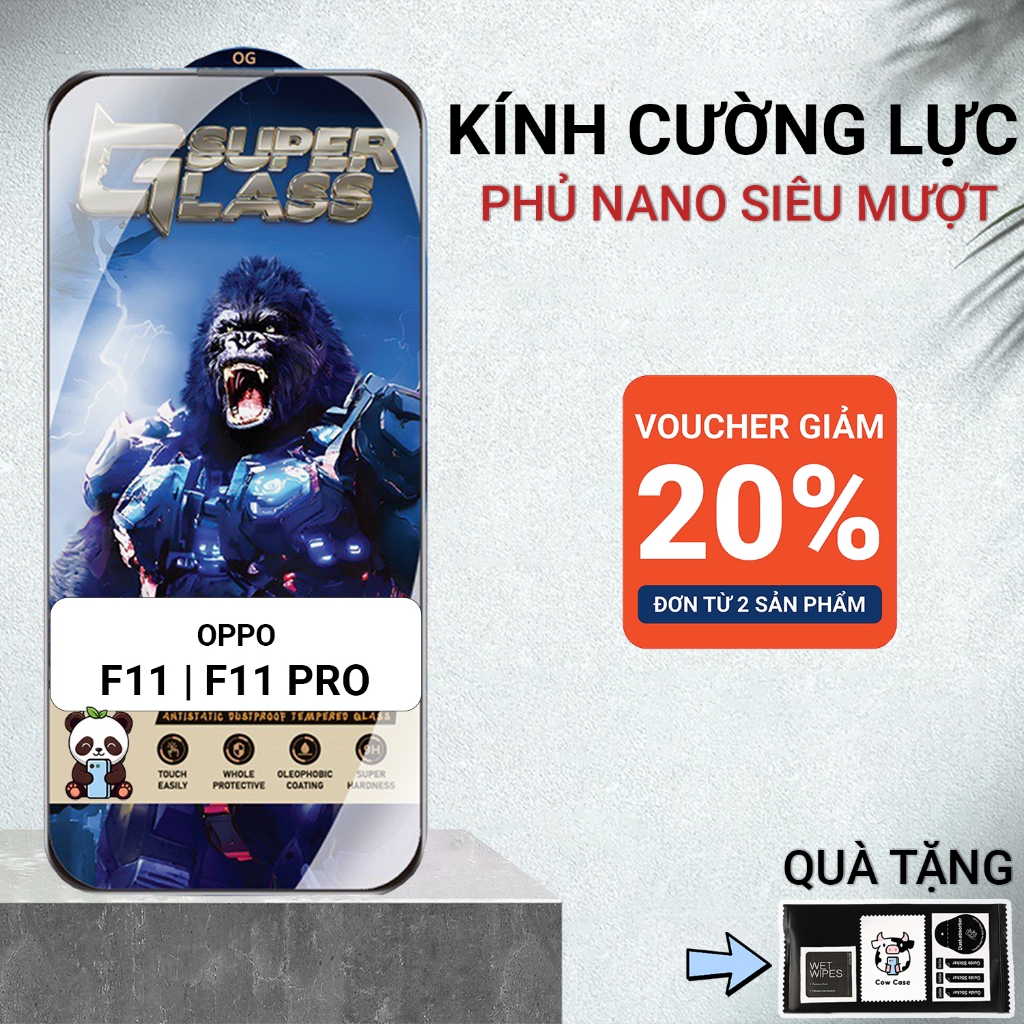Cường lực Oppo F11 Pro, F11 Pancase PREMIUM full màn | Miếng kính dán bảo vệ màn hình cho oppo