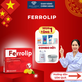   Quà Xinh  Sắt Bột FERROLIP Bổ Sung Sắt Hữu Cơ Không Táo Bón Không Tanh Vị Chanh Cho Bà Bầu Và Người Thiếu Sắt 