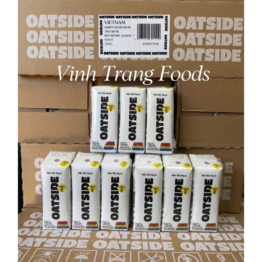 Thùng 24 hộp sữa yến mạch OATSIDE 180ml vị nguyên bản