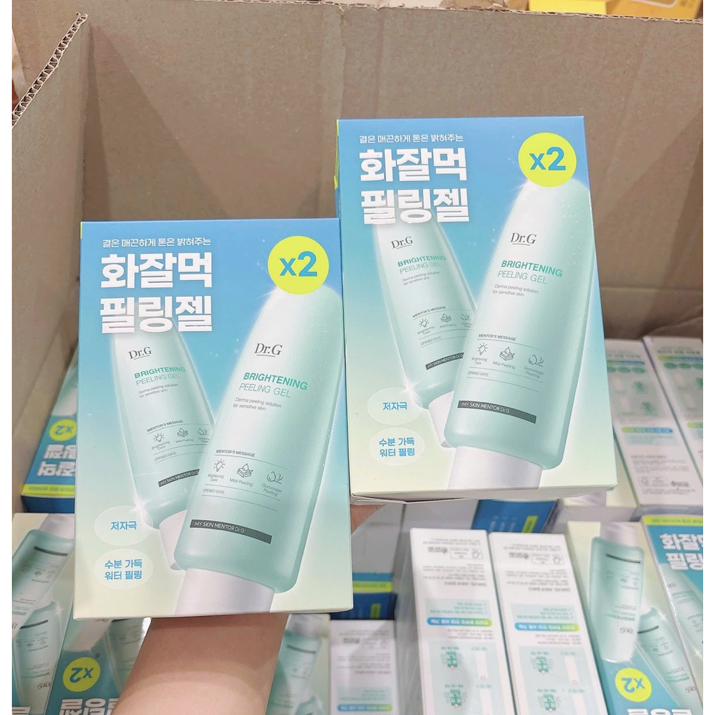 [có bill Oliveyoung] Tẩy da chết Dr.G Brightening Peeling Gel tuýp 120ml