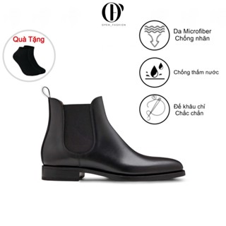 Giày da chelsea boots classic Black,Giày boot nam cao cấp chống nhăn đế Cao Su êm mềm mại năng động trẻ trung sang trọng