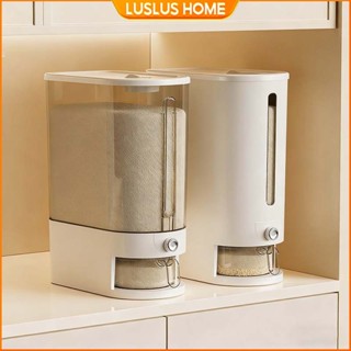 LUS Thùng Đựng Gạo trong suốt tự động Thùng Đựng Gạo ấn Nút thông minh Thùng Đựng Gạo dung tích lớn