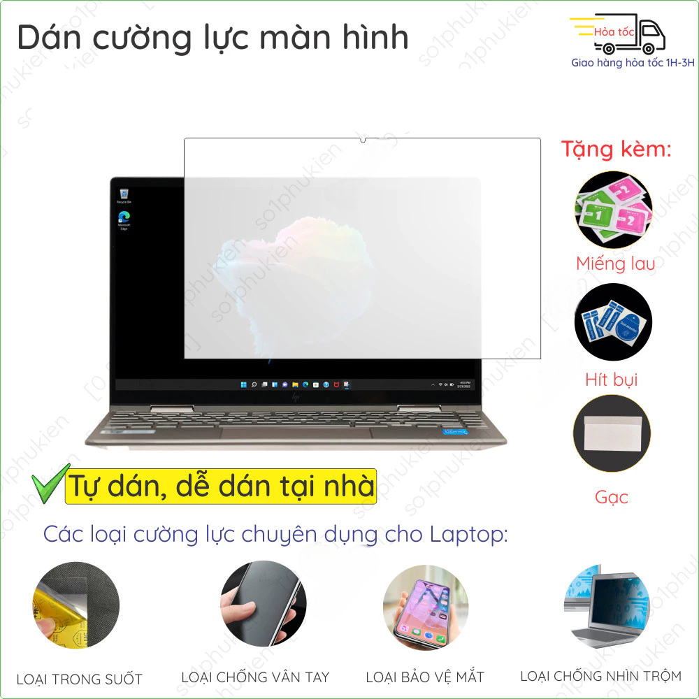 Dán màn hình cường lực dành cho HP Envy x360 13 bd0531TU 13t ah100 ba1537TU aq 1xx ar 0071AU 14 fa f