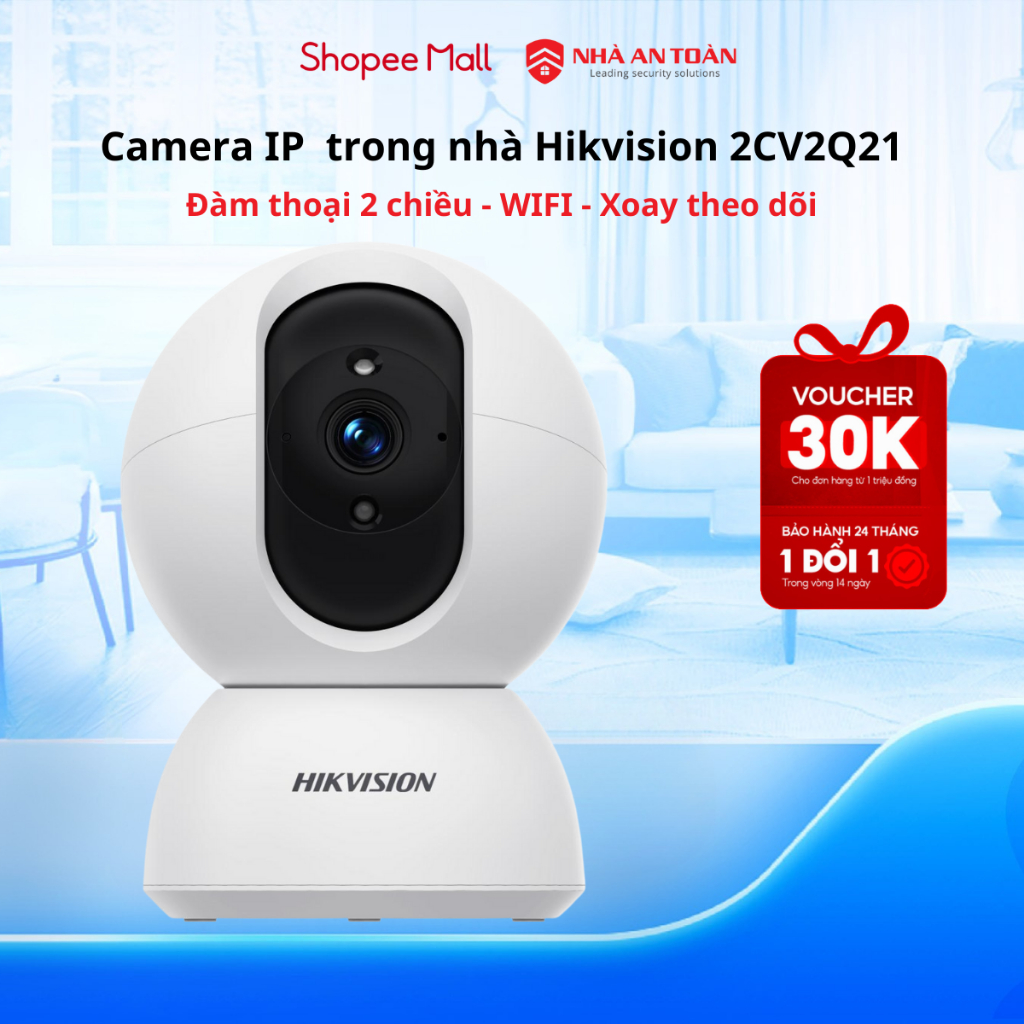 Camera Trong Nhà Hikvision DS-2CV2Q21G1-IDW - Camera IP Có WIFI, Đàm Thoại 2 Chiều Chống Ngược Sáng