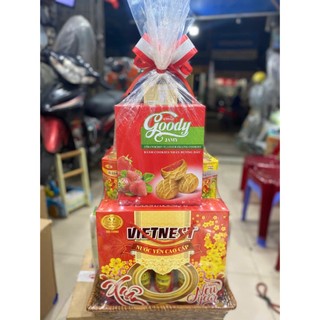 Giỏ Quà Tết Cao Cấp 2026 – Bánh Kẹo Nhập Khẩu Danisa, ChocoPie, Cafe Phố – Quà Biếu Sang Trọng - ship hỏa tốc HCM