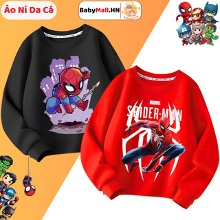  Áo Nỉ Sweater Siêu Nhân Người Nhện Spiderman Cho Bé Trai BABYMALL Vải Nỉ Da Cá Co Dãn Mềm Giữ Nhiệt 