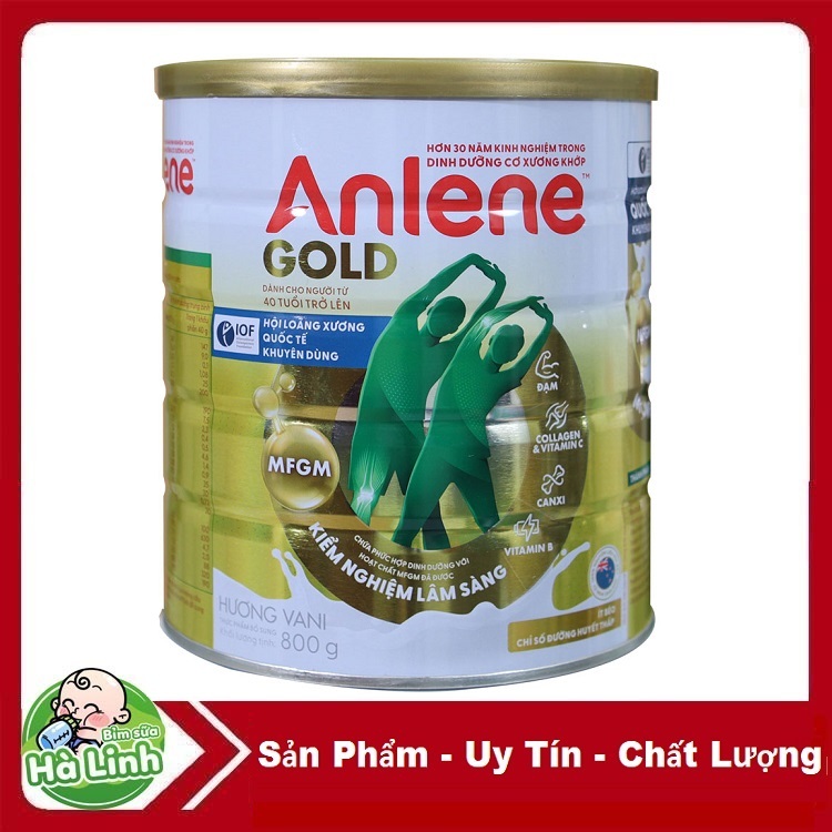Sữa bột Anlene Gold 5X hương vani lon 800g (Trên 40 tuổi)