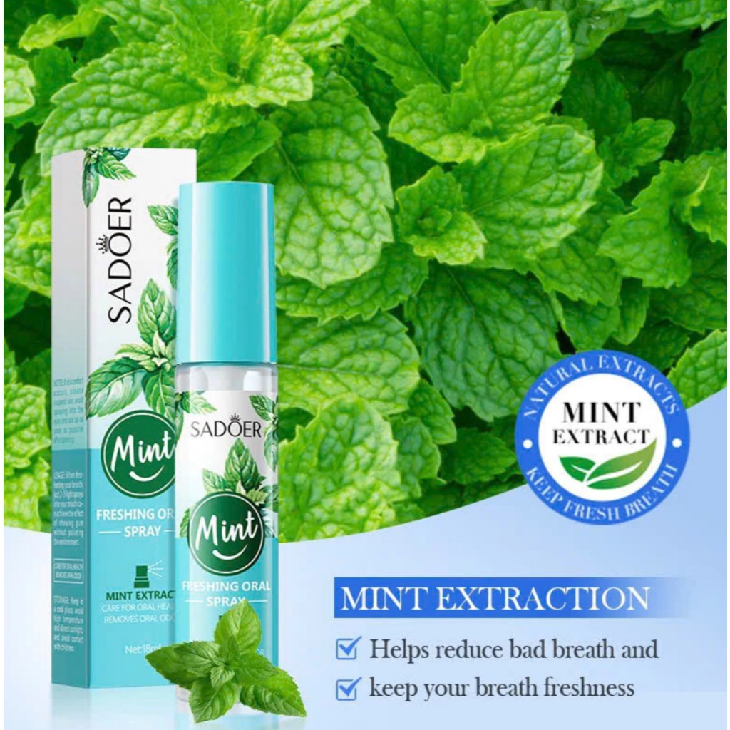 Xịt Thơm Miệng Bạc Hà The Mát tự Tin giao tiếp không có trở ngại 18ml