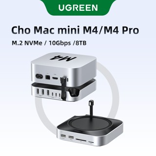  UGREEN USB HUB Docking Station cho Mac Mini M4 M4 Pro M.2 NVMe SSD 8TB Max 10Gbps Cổng USB-A & C SD & TF 