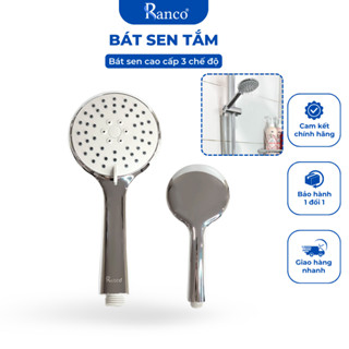  Bát vòi hoa sen tắm cao cấp RANCO chất liệu nhựa ABS cao cấp có 3 chế độ nước tự điều chỉnh KT - 632 
