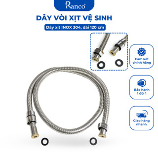 Dây vòi xịt vệ sinh cấp nước sịt đít RANCO inox 304 cao cấp lõi đồng dài 1m2 sang trọng KT - 531 