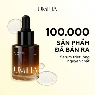 Mỡ trăn nguyên chất UMIHA (15ml) - Mỡ trăn không mùi hôi, thẩm thấu nhanh, không gây bết dính