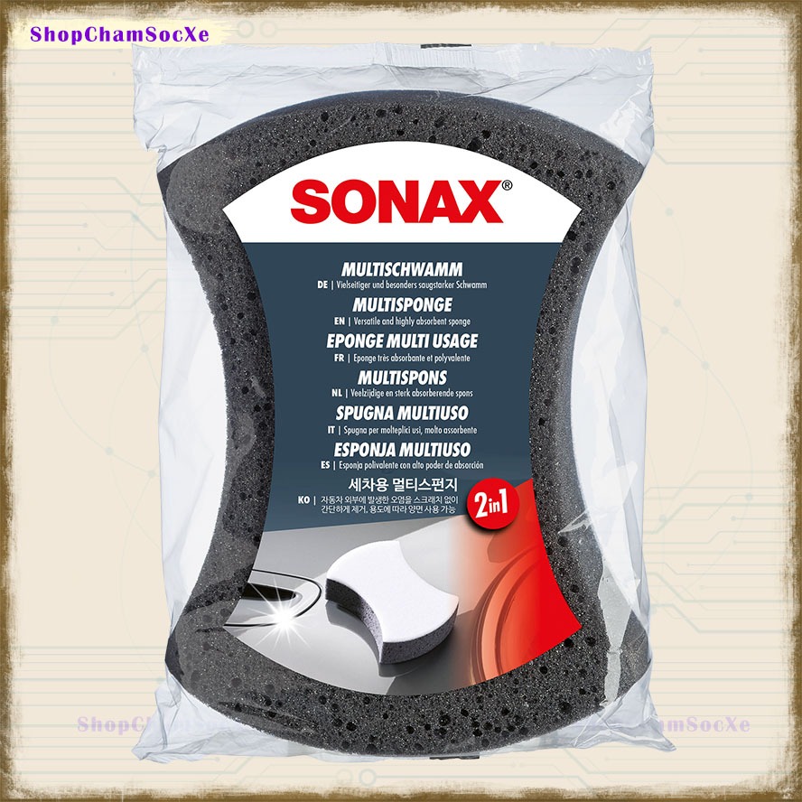 Miếng bọt biển Sonax 428000 chuyên dùng để rửa xe và chăm sóc xe