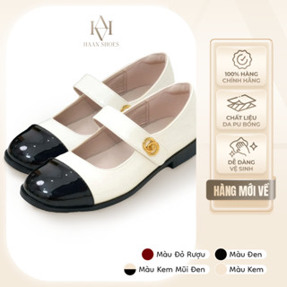 Giày Mary Jane Nữ HAANSHOES đế cao 2cm/4cm phong cách lolita retro da mềm chống nhăn mũi tròn thoải mái dễ phối đồ