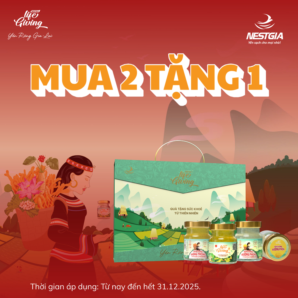 Yến chưng Đông trùng Hạ thảo LifeGiving Nestgia (70 ml/ hũ)