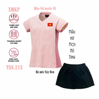 Bộ Nữ thể thao VN Cầu lông Pickeball Bóng chuyền Bóng bàn thể dục co giãn thoáng khí mẫu mới mix đẹp  TAN213  