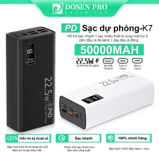 sạc dự phòng pd22.5w Dosen Pro k7 10000mah 30000mah 50000mah pin dự phòng màn hình led tích hợp tích hợp