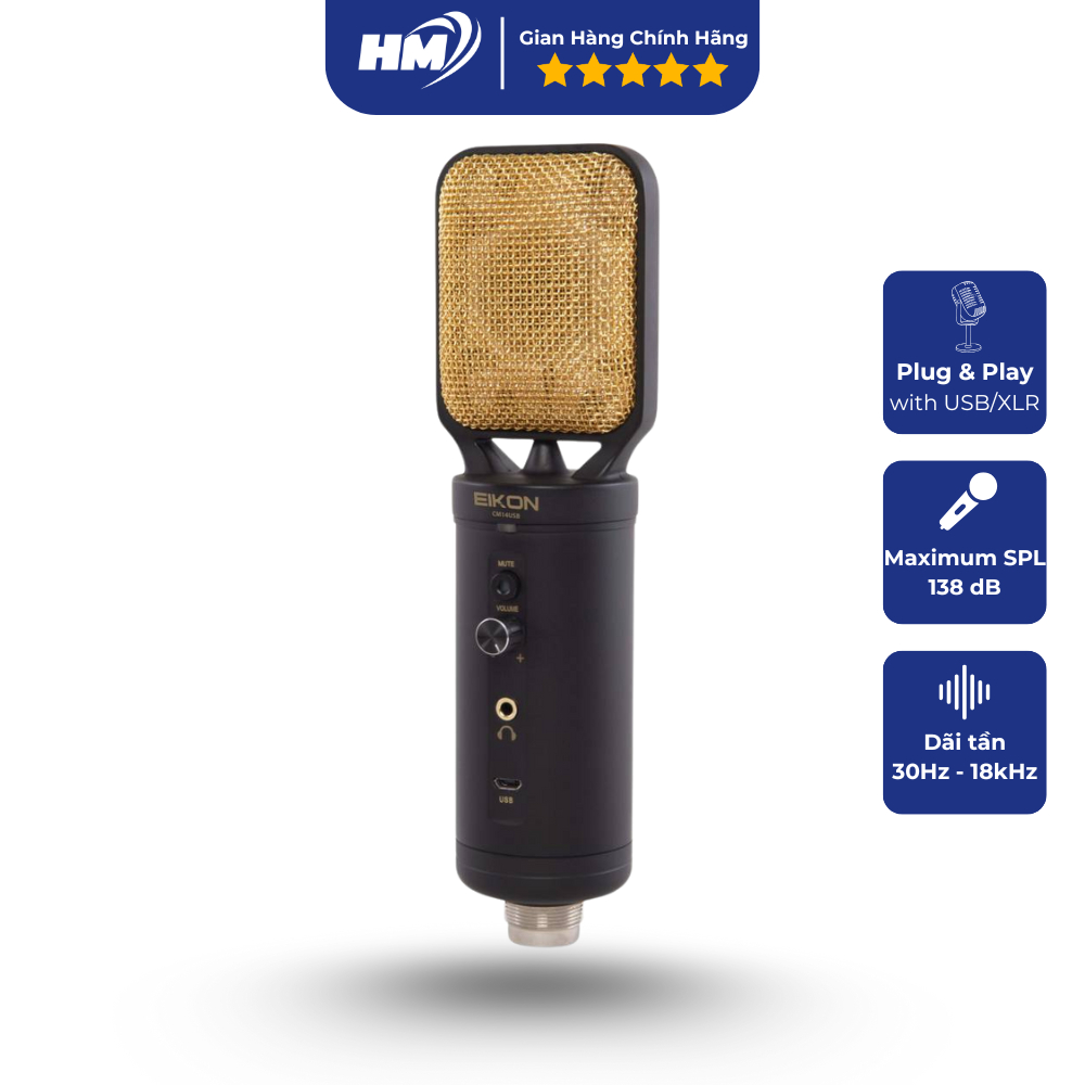 Micro Thu Âm Condenser EIKON CM14USB | Kết nối USB tiện lợi | Âm thanh chi tiết, rõ ràng | Chính hãn
