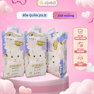  Combo 150 miếng bỉm quần JOLIE đủ size cho bé - Bỉm mỏng 2mm thấm hút tốt 