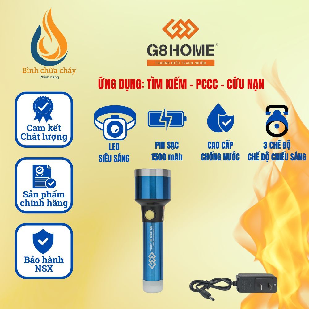 Đèn pin cầm tay G8-570 hợp kim nhôm siêu sáng, siêu bền G8HOME