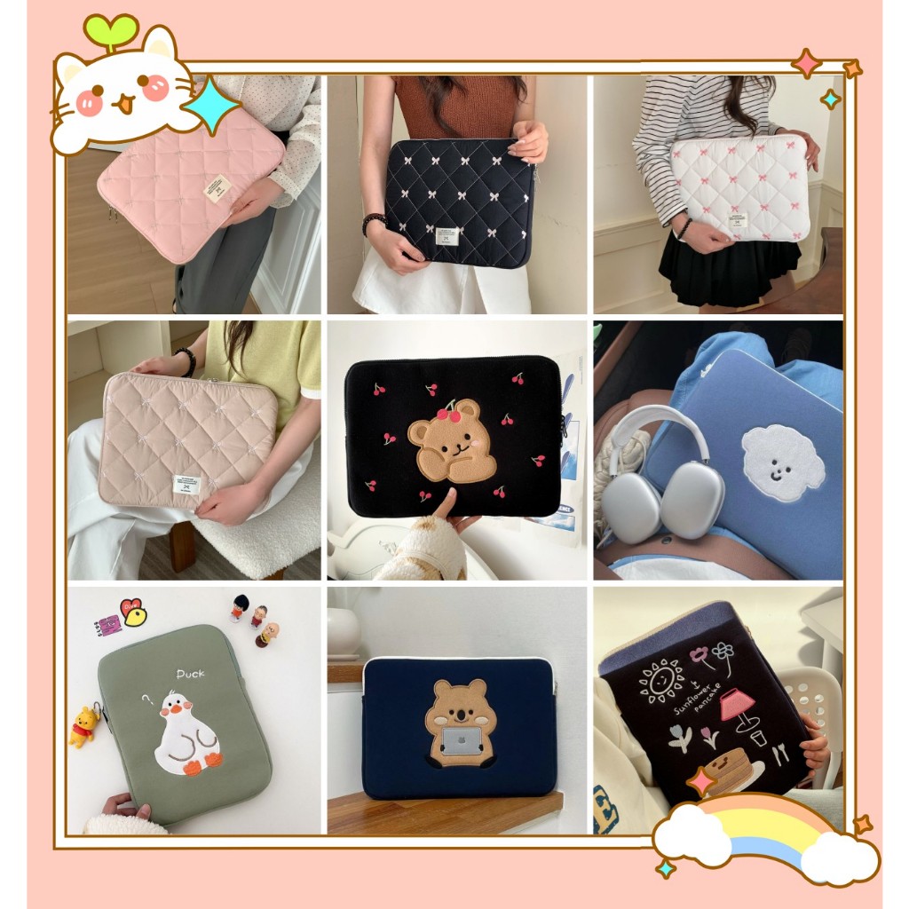 Túi đựng laptop lót bảo vệ máy tính bảng chống sốc phong cách Hàn Quốc dễ thương thích hợp cho 9.7 11 13.3 14 15.6 inch