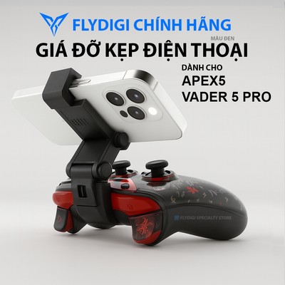 [Chính Hãng] Flydigi Giá Đỡ Kẹp Điện Thoại Đen dành cho Tay Cầm Flydigi Apex 5 / Vader 5 Pro