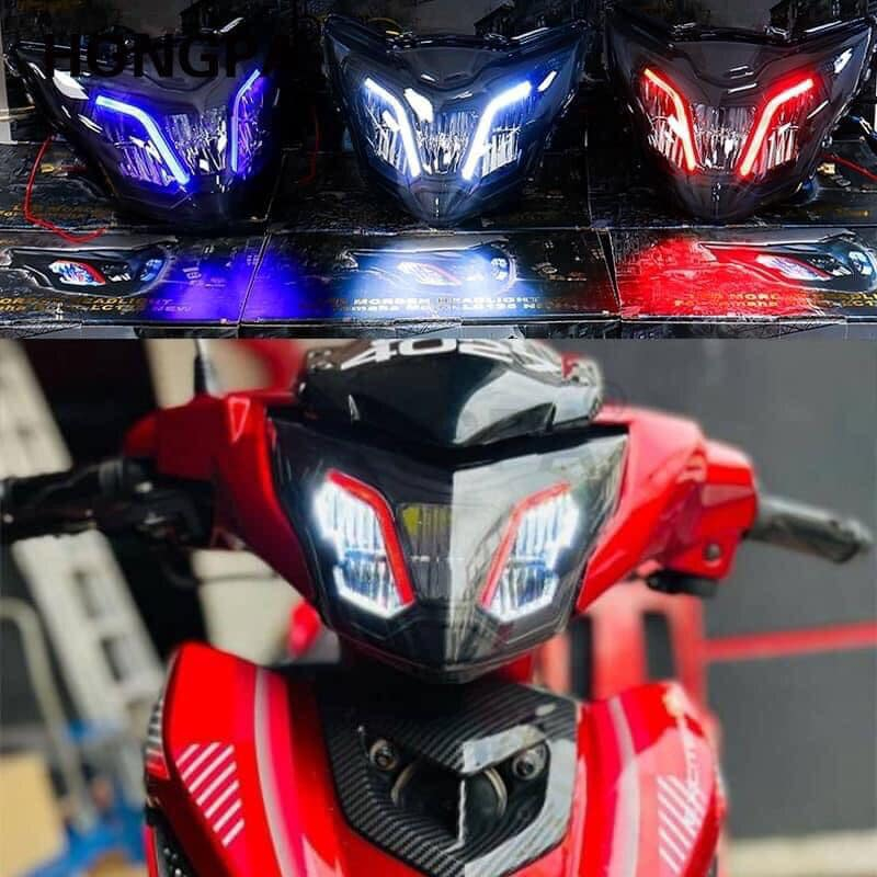 Choá dèn / Pha đèn led DYNO 3 mắt / Lavito lắp như zin Exciter 135 5 số